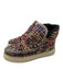 Mou Shoe Size 39.5 Beige & Multi Wool Knit Shearling Lined Platform Sneakers Beige & Multi / 39.5