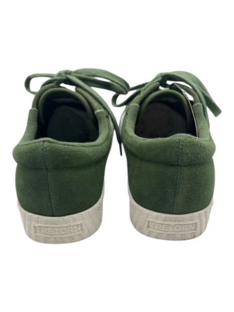 Tretorn Shoe Size 9 Green & White Leather Upper Round Toe Lace Up Sneakers Green & White / 9