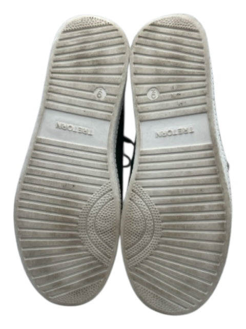 Tretorn Shoe Size 9 Green & White Leather Upper Round Toe Lace Up Sneakers Green & White / 9