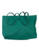 Lacoste Hunter Green PVC Leather Handles Zip Top Logo Tote Bag Hunter Green / M/L