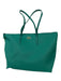 Lacoste Hunter Green PVC Leather Handles Zip Top Logo Tote Bag Hunter Green / M/L