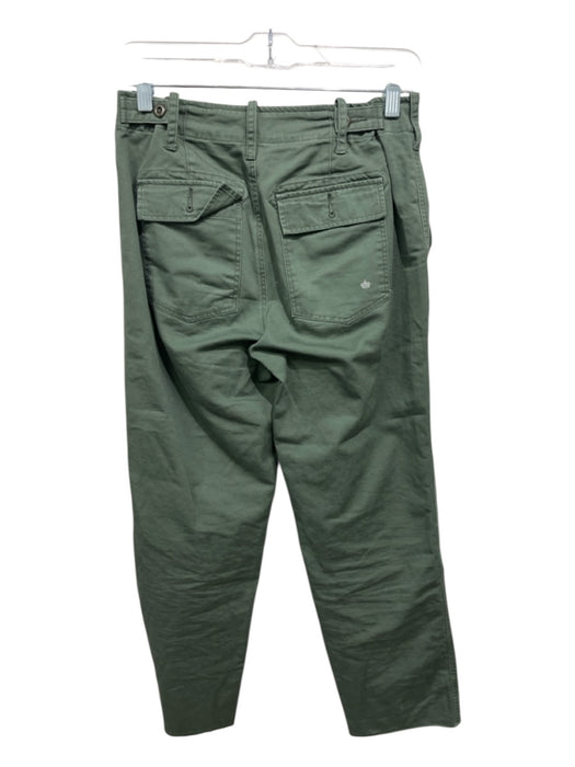 G1 Goods Size 0 Army Green Cotton Cargo Pockets Straight Leg Zip & Button Pants Army Green / 0