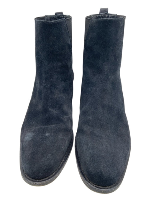 Ann Mashburn Shoe Size 9 Black Leather Suede Almond Toe Chelsea Booties Black / 9