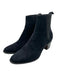 Ann Mashburn Shoe Size 9 Black Leather Suede Almond Toe Chelsea Booties Black / 9