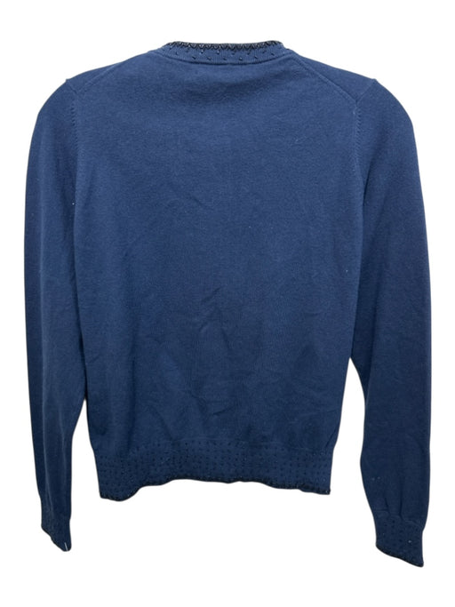 Ann Mashburn Size XS Navy Cotton Blend Long Sleeve Button Up Cardigan Navy / XS