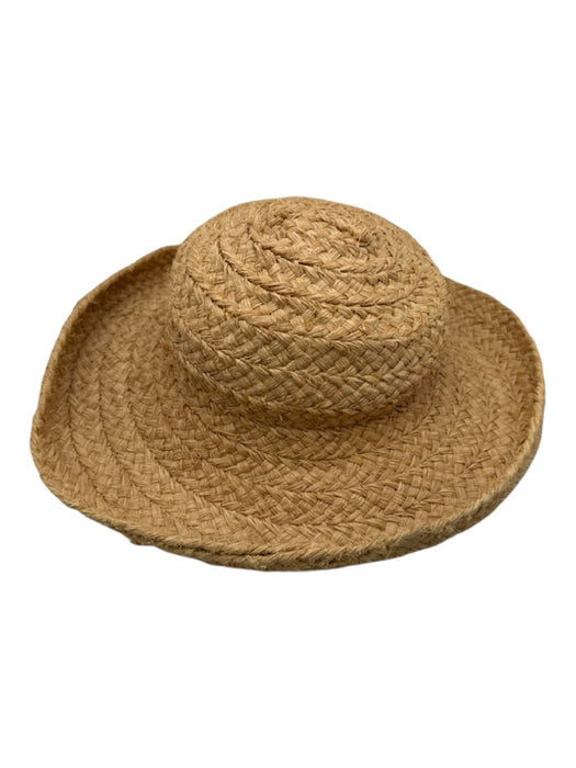 Kaminski Beige Raffia Straw Sun Hat Beige / One Size