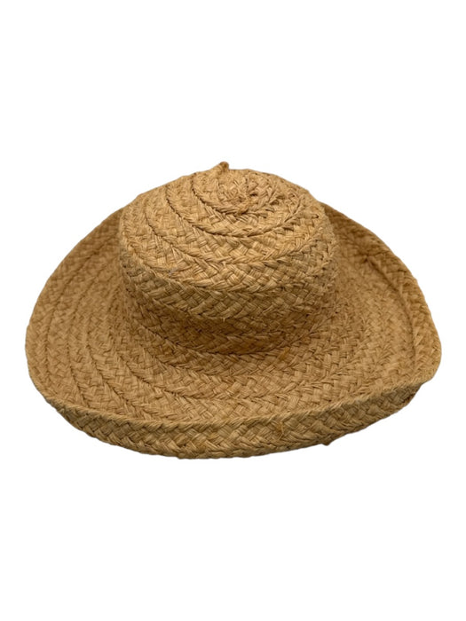 Kaminski Beige Raffia Straw Sun Hat Beige / One Size