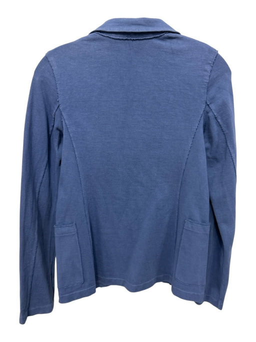 Harris Wharf London Size 38 Slate Blue Cotton Long Sleeve Raw Edge Snaps Jacket Slate Blue / 38