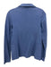 Harris Wharf London Size 38 Slate Blue Cotton Long Sleeve Raw Edge Snaps Jacket Slate Blue / 38