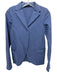 Harris Wharf London Size 38 Slate Blue Cotton Long Sleeve Raw Edge Snaps Jacket Slate Blue / 38