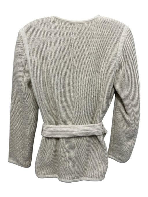 Vince Size XS Beige Cotton & Rayon Knit Open Front Sash Jacket Beige / XS