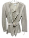 Vince Size XS Beige Cotton & Rayon Knit Open Front Sash Jacket Beige / XS