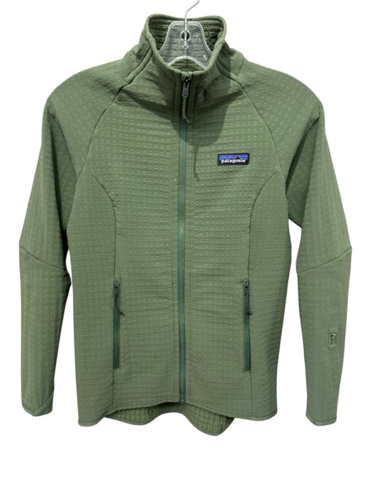 Patagonia Size XXS Olive Green Polyester & Elastane Long Sleeve Zip Up Jacket Olive Green / XXS