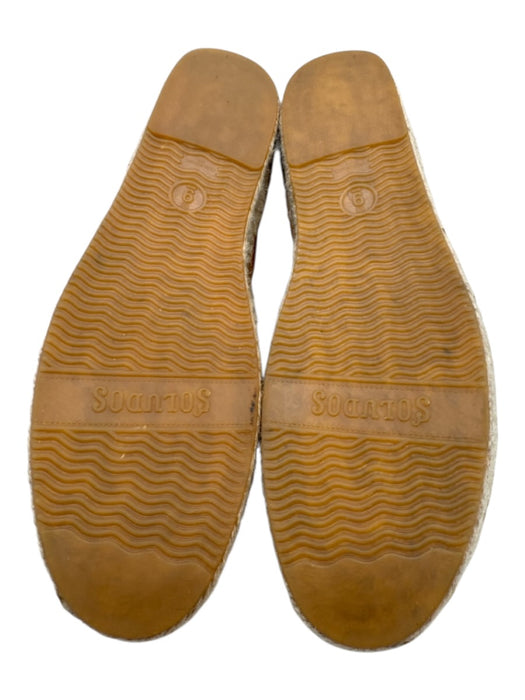 Soludos Shoe Size 9 Orange Brown Suede Fringe Whipstitch Slip On Flat Espadrille Orange Brown / 9