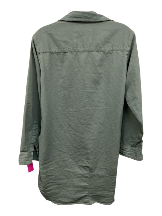 Frank & Eileen Size XXS Moss Green Cotton Button Down Collared Long Sleeve Dress Moss Green / XXS