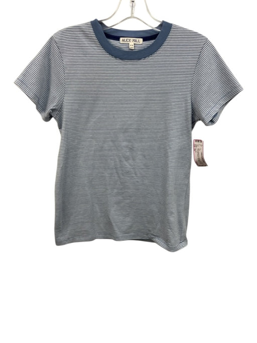 Alex Mill Size XS Blue & White Print Missing Fabric Tag Horizontal Stripes Top Blue & White Print / XS