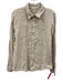 CP Shades Size XS Beige & Tan Linen Button Down Stripe Collared Long Sleeve Top Beige & Tan / XS