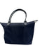 Longchamp Navy Nylon Zip Close Button clasp Handbag Bag Navy / M