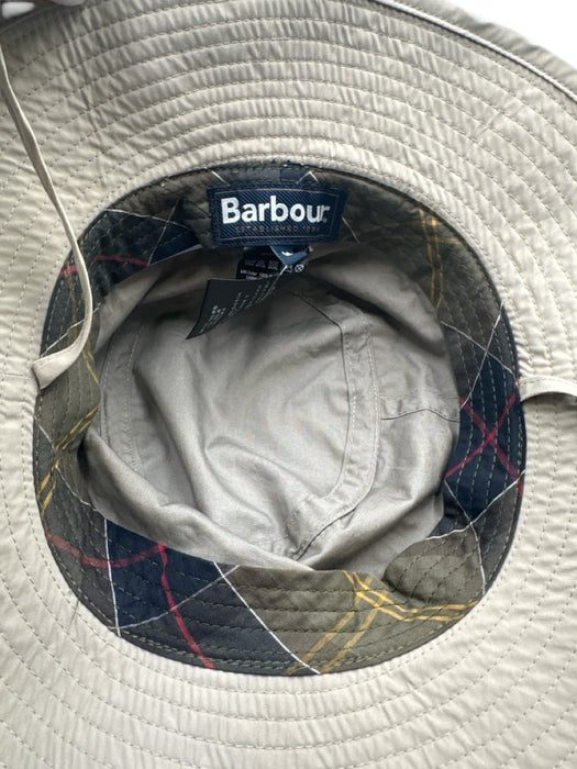 Barbour Light Gray Polyester Bucket Hat Adjustable Strap Hat Light Gray / M