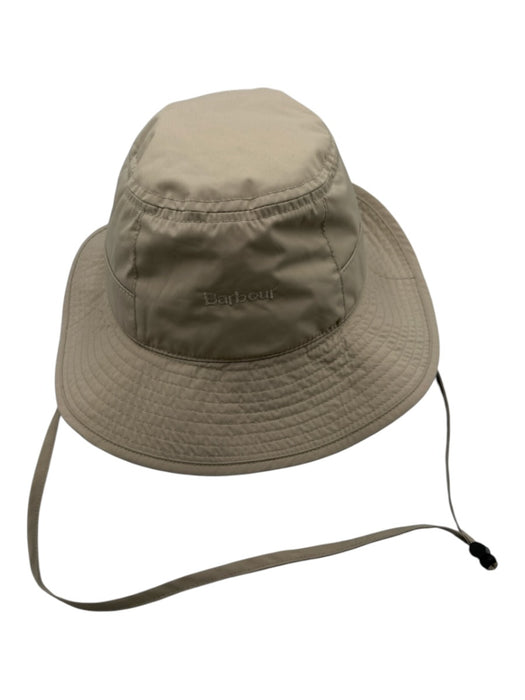 Barbour Light Gray Polyester Bucket Hat Adjustable Strap Hat Light Gray / M