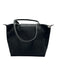 Longchamp Black Nylon Zip Close Button clasp Handbag Bag Black / M