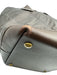 Barbour Gray & Brown Nylon & Leather Quilted Zip Close Handbag Bag Gray & Brown / S