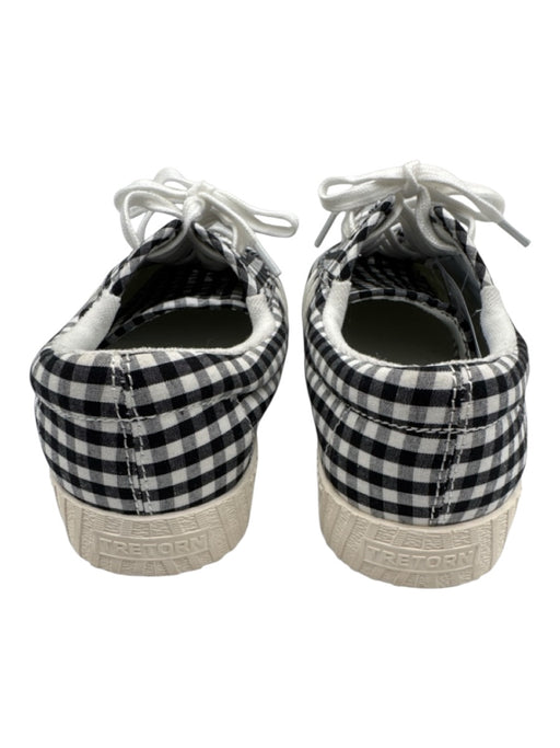 Tretorn Shoe Size 9 White & Black Manmade Material Gingham Lace Up Sneakers White & Black / 9