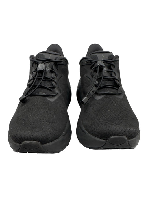 Hoka Shoe Size 9.5 Black Synthetic Running Bungee Laces Platform Sneakers Black / 9.5