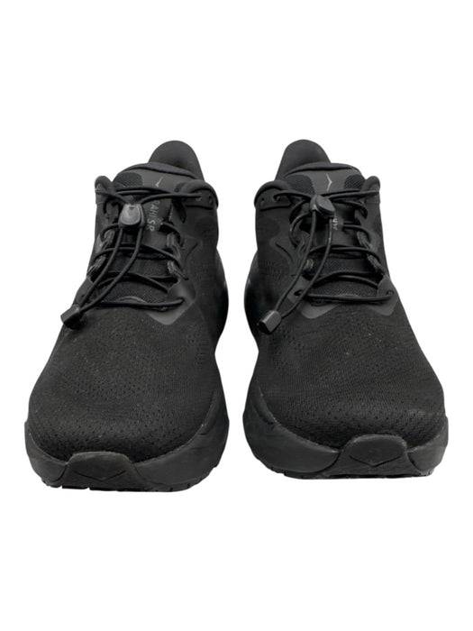Hoka Shoe Size 9.5 Black Synthetic Running Bungee Laces Platform Sneakers Black / 9.5