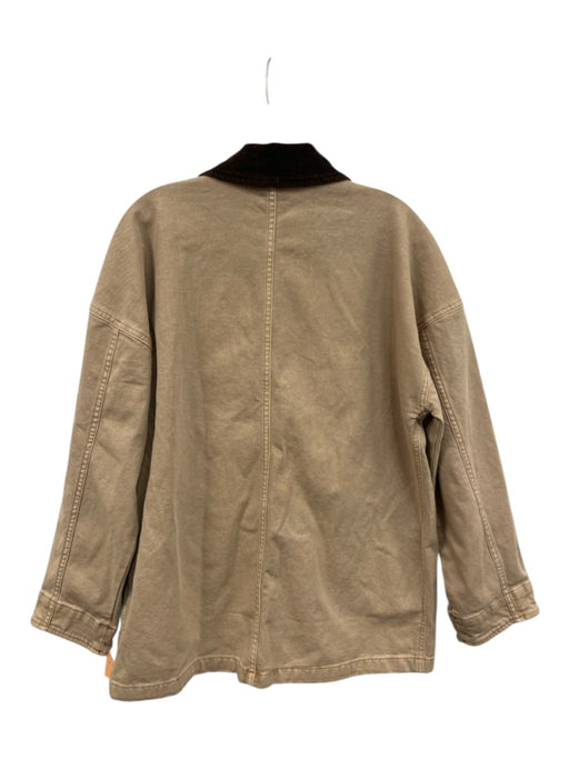 Faherty Size XS/S Beige & Brown Cotton Long Sleeve Corduroy Button Front Jacket Beige & Brown / XS/S