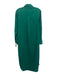 INDIGO Size XS Green Linen Blend Long Sleeve Button Front Patch Pocket Dress Green / XS