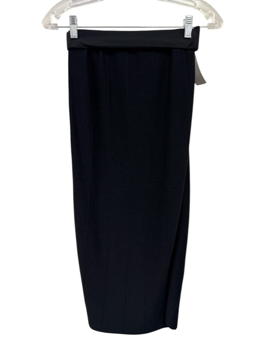 360 Sweater Size XS Black Rayon Blend Short Sleeve Knit Striped Maxi Skirt Set Black / XS