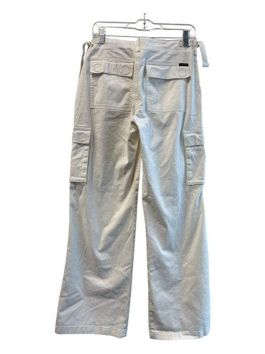 Sanctuary Size S Cream Cotton Wide Leg High Waist Adjustable Waist Cargo Pants Cream / S
