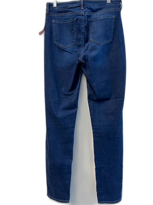 NYDJ Size 4 Dark Wash Cotton Blend High Rise Zip Fly 5 Pocket Straight Jeans Dark Wash / 4