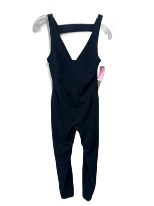 FP Movement Size S/P Black Polyester Back Cut Out V Neck Sleeveless Jumpsuit Black / S/P