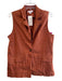Evereve Size S Burnt Orange Linen Blend Sleeveless solid color Pockets Top Burnt Orange / S