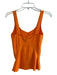 House of Harlow Size M Orange Viscose Blend Sleeveless Ribbed Detail V Neck Top Orange / M