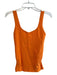 House of Harlow Size M Orange Viscose Blend Sleeveless Ribbed Detail V Neck Top Orange / M