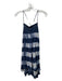 Free People Size M Blue & White Cotton Tye Dye Sleeveless Strappy Dress Blue & White / M