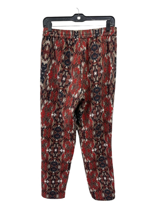 Cartonnier Size S Red, blue, & brown Polyester Elastic Waist Abstract Slim Pants Red, blue, & brown / S