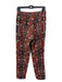 Cartonnier Size S Red, blue, & brown Polyester Elastic Waist Abstract Slim Pants Red, blue, & brown / S