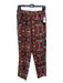 Cartonnier Size S Red, blue, & brown Polyester Elastic Waist Abstract Slim Pants Red, blue, & brown / S