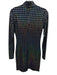 L'agence Size S Black & Rainbow Nylon Blend Holographic Sequin Long Sleeve Dress Black & Rainbow / S