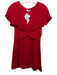 Parker Size 4 Red Silk Flutter Cap sleeve V Neck Twist Detail Side Zip Dress Red / 4