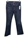 7 For All Mankind Size 25 Dark Wash Cotton Blend Denim Whiskering Flare Jeans Dark Wash / 25