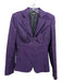 La Perla Size 4 Purple Wool & Silk Blazer Zip corset Jacket Purple / 4