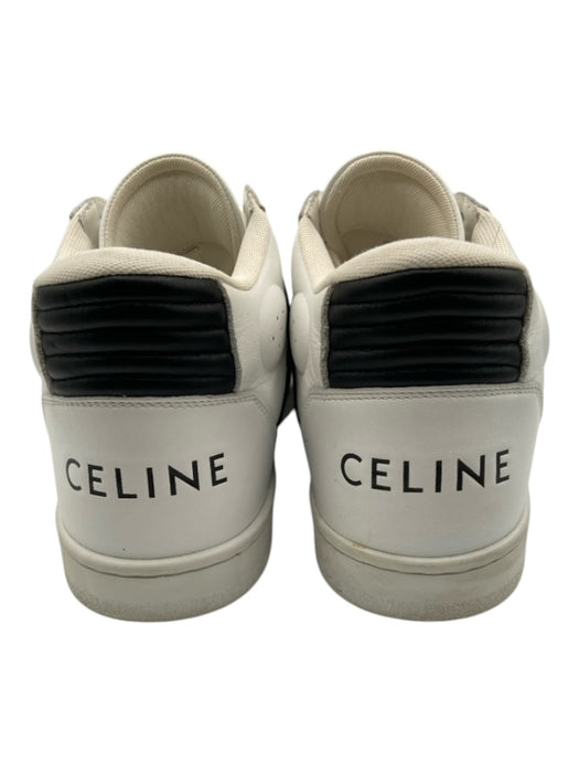 Celine Shoe Size 41 White & Black Leather Laces High Top Velcro Sneakers White & Black / 41