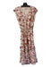 Rebecca Minkoff Size Small red & cream Polyester Floral Sleeveless V Neck Dress red & cream / Small