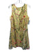 Tahari Arthur S. Levine Size L Yellow, Green & Multi Polyester Sleeveless Dress Yellow, Green & Multi / L