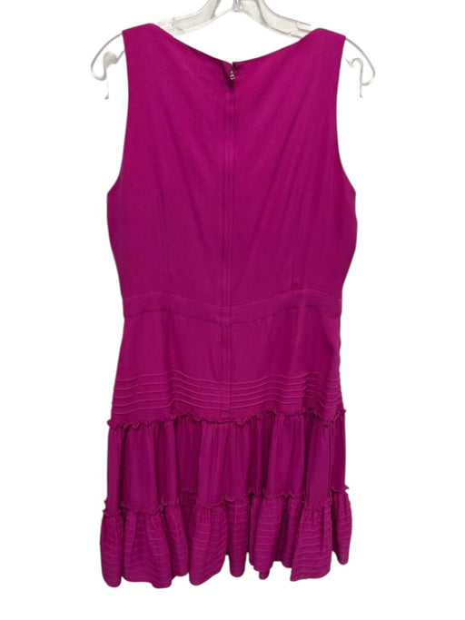 Red Valentino Size XL Magenta Pink Silk Blend Sleeveless Pleated Detail Dress Magenta Pink / XL